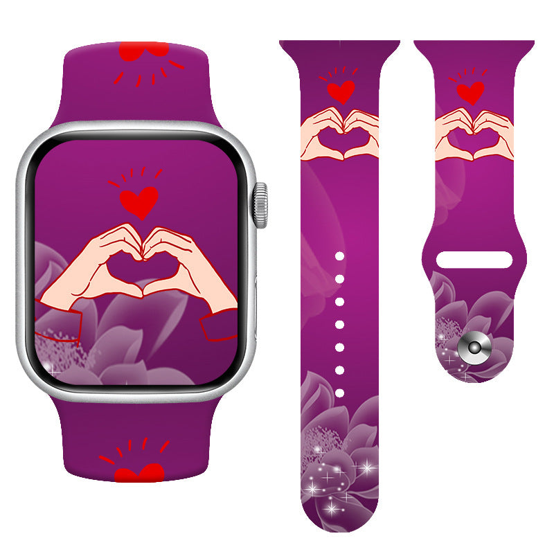 Wholesale Printed Silicone Watch Strap Wrist Band Watch Band